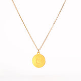 Personalised Arabic Initial Coin Necklace