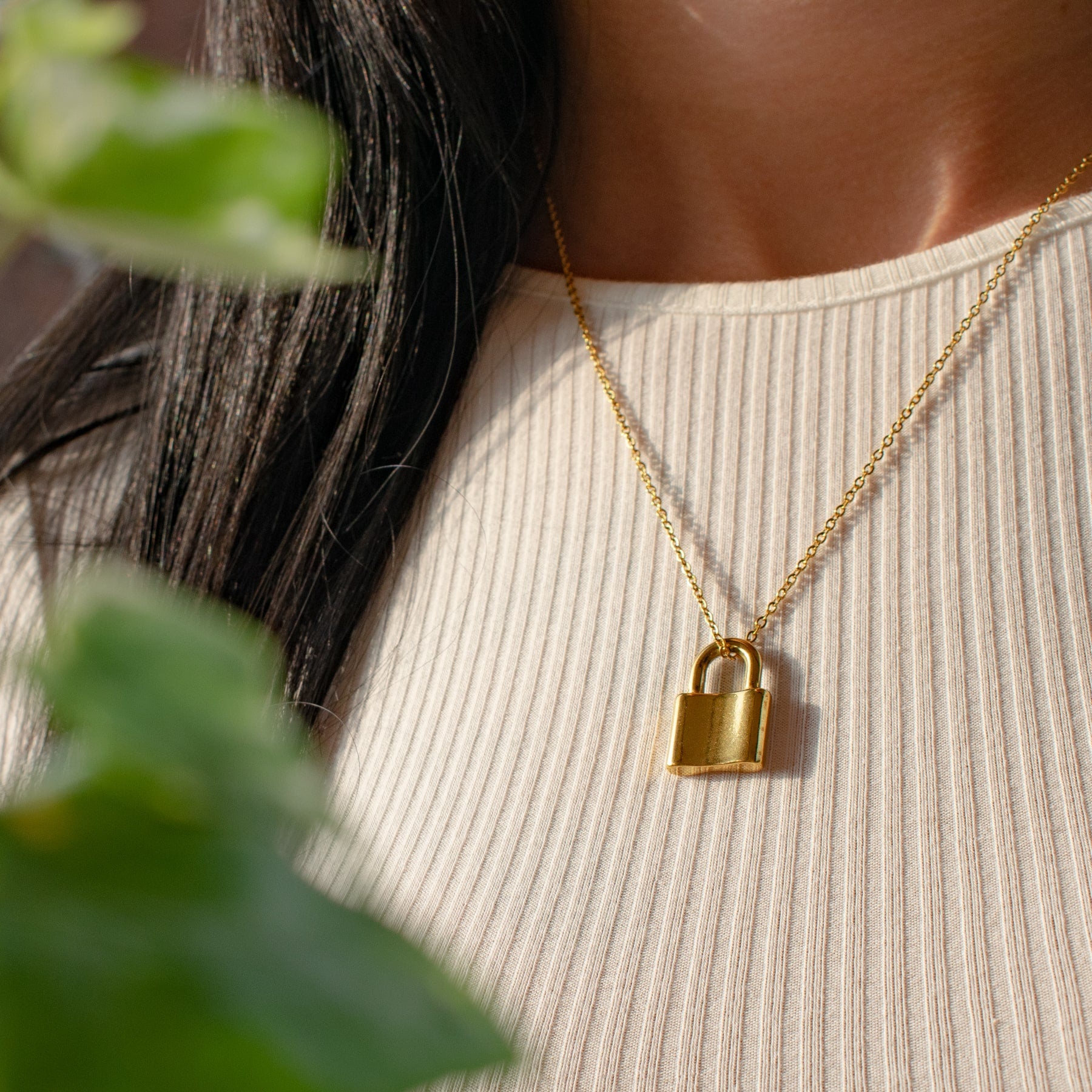 Gold Lock Pendant Necklace Padlock Pendant Necklace Gold Lock 