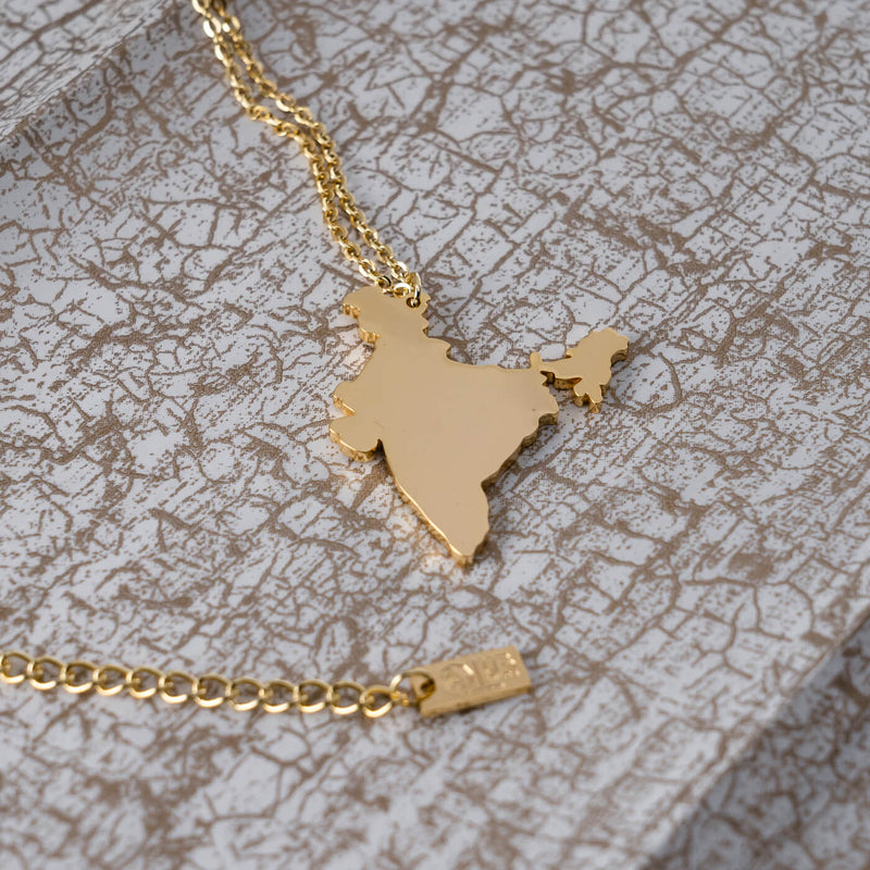 India Map Necklace