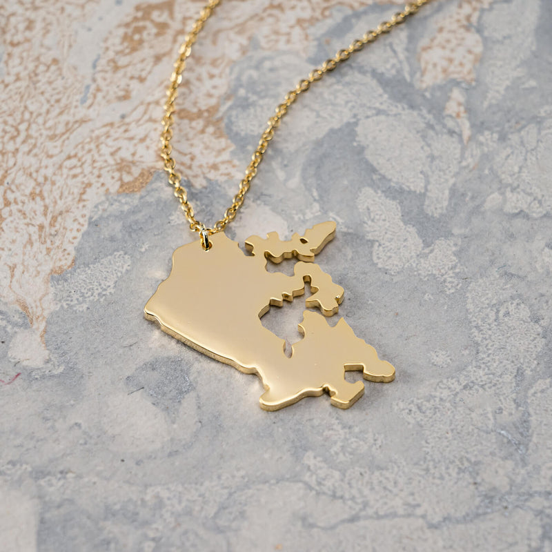 Canada Map Necklace